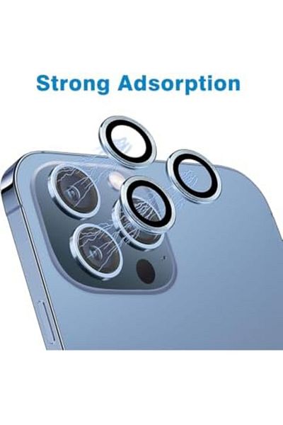 Generic Camera Lens With 9H Tempered HD Glass Protector Anti Scratch For iPhone 13 / 13 Pro Max Blue