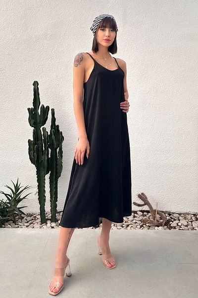 Rabi Shine Women's Aerobic Fabric Long Dress with Adjustable Straps