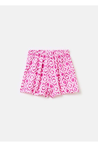 Ovs Skort With Ikat Print And Frills