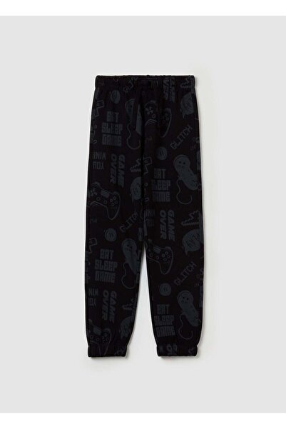 Ovs بنطال رياضي من الصوف مع رباط وطبعة