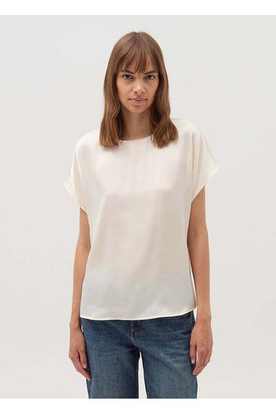 Ovs Satin Blouse With Kimono Sleeves