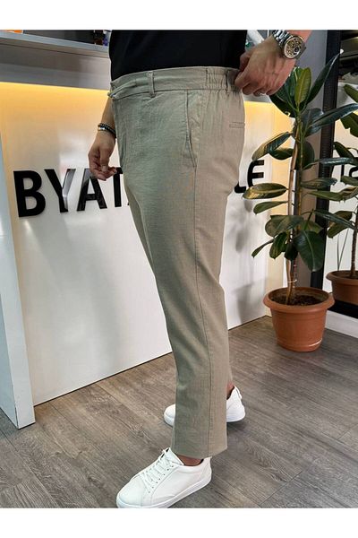 BYATA MENS STYLE Men's Linen Trousers