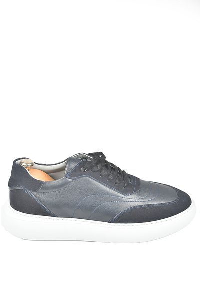 DeepSEA Men's Navy Blue Lace-Up Eva Sole Genuine Leather Orthopedic Sports Shoes Sneaker2509966