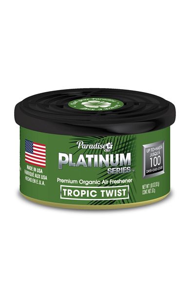 Paradise Tropic Twist Scented Organic Air Freshener Can for Home and Office 52g