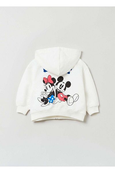 Ovs Housebrand Full-Zip Sweatshirt With Minnie And Mickey Mouse Hood