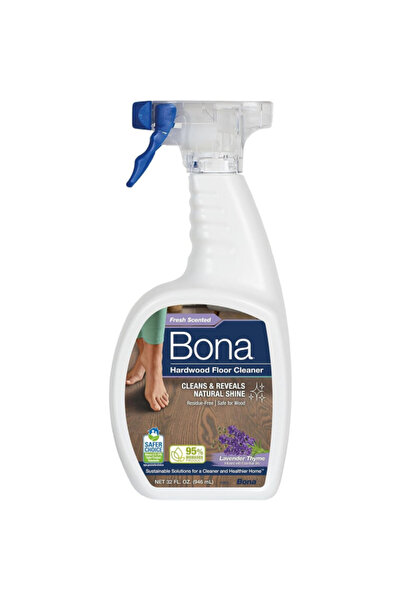 BONA رذاذ منظف للأرضيات الخشبية برائحة اللافندر والزعتر خالي من البقايا، 32 أ...