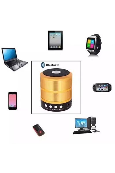 MOAWAVE Mini difuzor portabil, corp metalic, Bluetooth, card microSD. Radio, Aux, MOAWAVE™ auriu