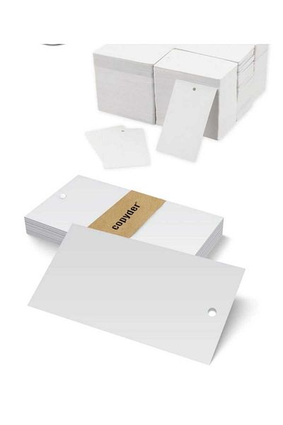 Copyder Cardboard Price Brand Label 5X9 cm 5000 Pieces 4 mm Medium Rope Passing Place
