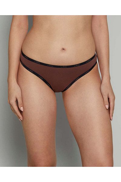 La senza Essentials Thong Cotton Skinny Logo