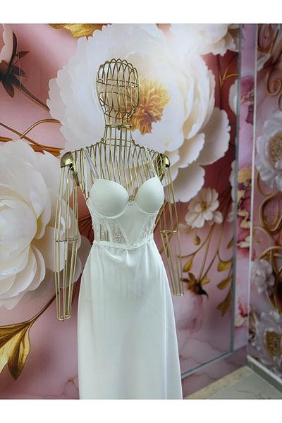 Limas lingerie White Nightgown with the Elegant Touch of Love