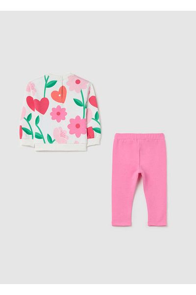 Ovs Stretch Cotton Jogging Set With Minnie Mouse Print