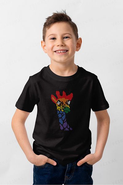 feinas Children's Tshirt - Colorful Giraffe