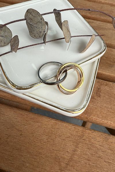 My Joyas Design Steel Three Color Brand Wedding Ring Ring
