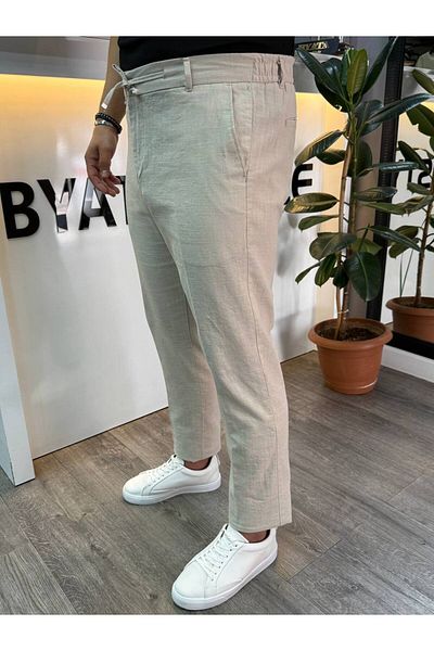 BYATA MENS STYLE Men's Linen Trousers