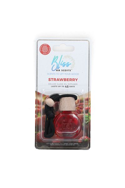 Bliss Air Scents Strawberry Scented Deluxe Glass Oil Diffuser 5 ml