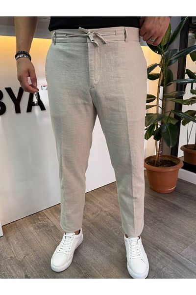 BYATA MENS STYLE Men's Linen Trousers