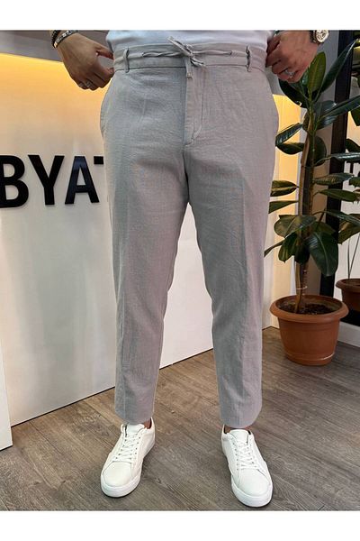 BYATA MENS STYLE Men's Linen Trousers