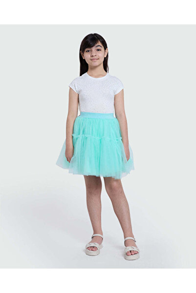 Ovs Beach Glass Mesh Skirt For Girls