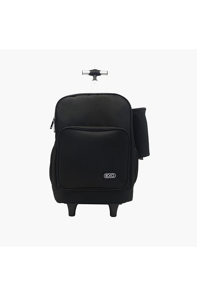 Roco Solid 15.6-inch Trolley Backpack with Retractable Handle and Pencil Pouch - 46x33x20 cms