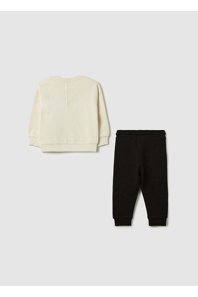 Ovs Cotton Jogging Set With Mickey Mouse Print