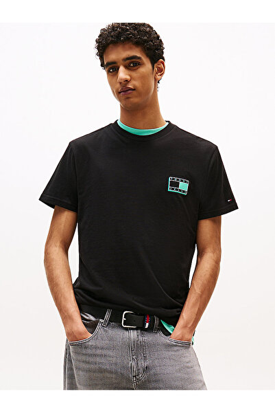 Tommy Hilfiger Erkek Siyah S/S Tişört