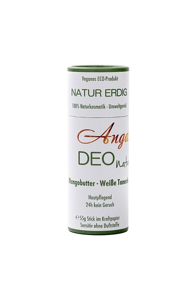 Angati Deodorant, Angati, Deo Natur Earth, 100% vegan and , fragrance-free, 55g