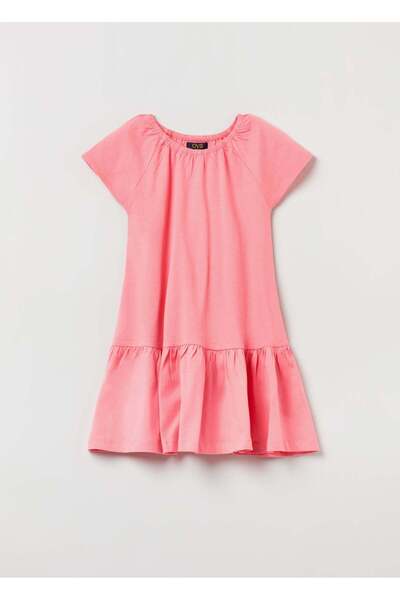 Ovs Kids Girl Cotton Dress With Flounce