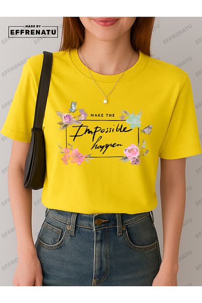 EFFRENATU Tricou cu imprimeu floral de marime mare pentru femei, in culori distinctive