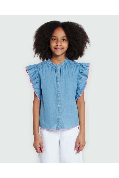 Ovs Light Blue Denim Blouse – Girls’ Pick