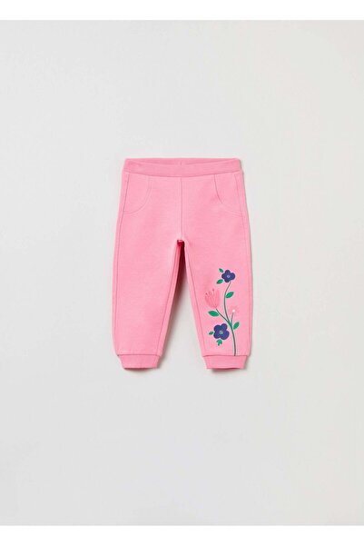 Ovs بنطال رياضي من القطن المرن بطبعة زهور