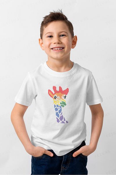 feinas Παιδικό Tshirt - Πολύχρωμη Καμηλοπάρδαλη