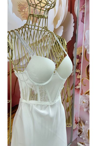 Limas lingerie White Nightgown with the Elegant Touch of Love