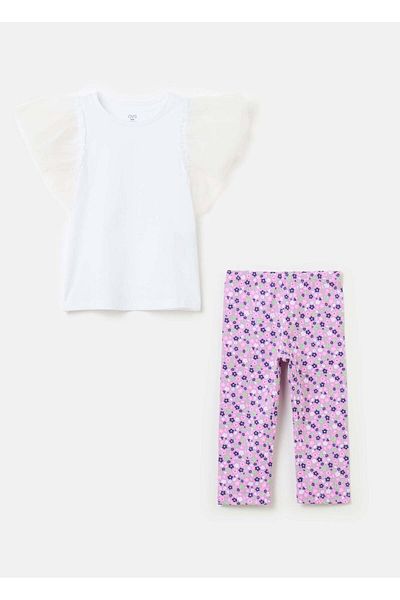 Ovs Jogging Set With Tulle Application