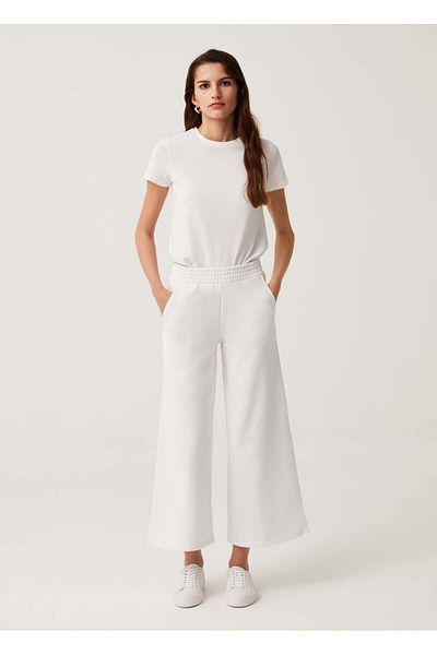 Ovs Fitness Wide-Leg Joggers In Fleece