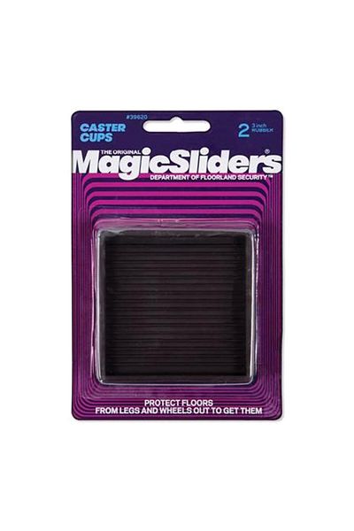 Magic Sliders 2-Piece Square Rubber Caster Cup 3 Inch