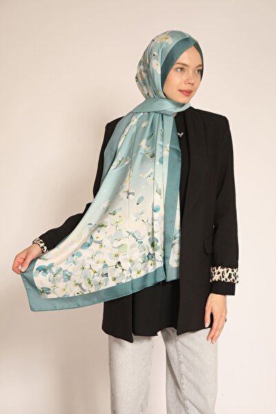 BERCHEM SCARF Akel Double Sided Garni Floral Patterned Soft Shawl