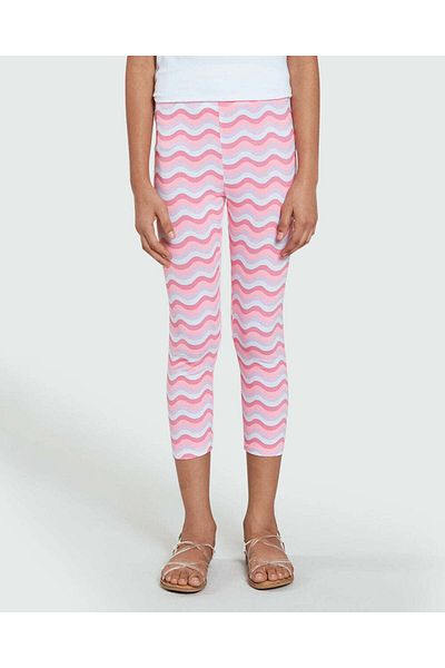 Ovs Striped 3/4 Leggings In Multicolour – Girls