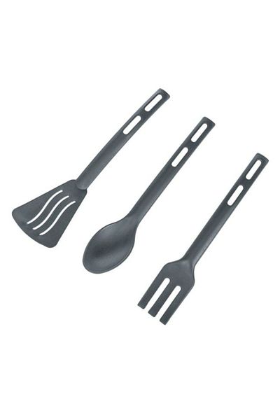 OEM Set Ustensile de Servit Masa din Plastic Gri - 3 buc
