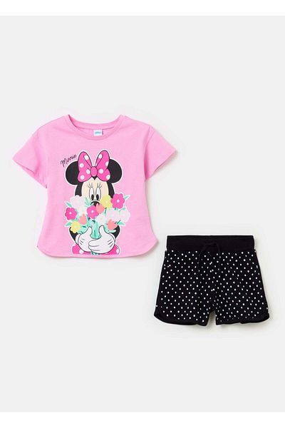 Ovs Cotton Jogging Set With Minnie Mouse Print