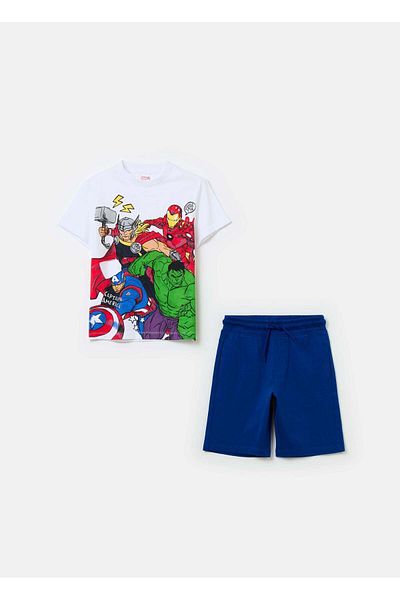 Ovs Cotton Jogging Set With Avengers Print