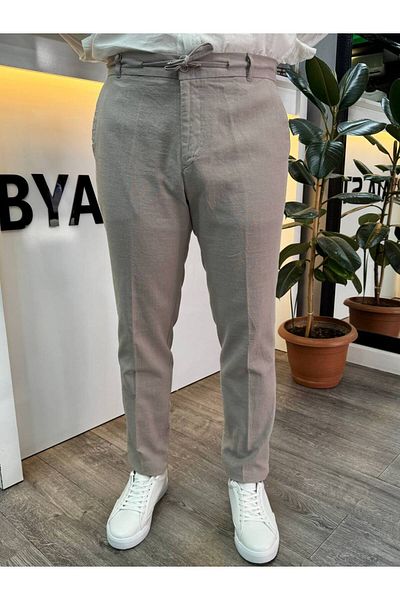BYATA MENS STYLE Men's Linen Trousers