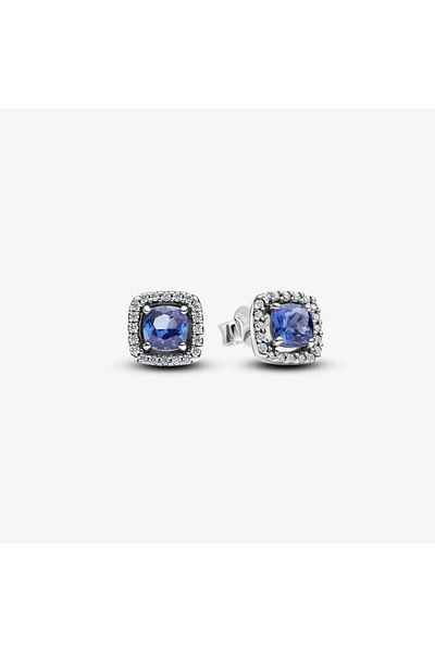 Pandora Cercei tip halo albastru stralucitor pave Zirconiu - Argint 925