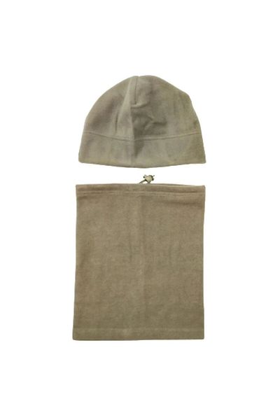 AXE SPORTSWEAR Unisex Nano Green Winter Thermal Fleece Beanie - Drawstring Fleece Neck Collar Set of 2 Winter Set