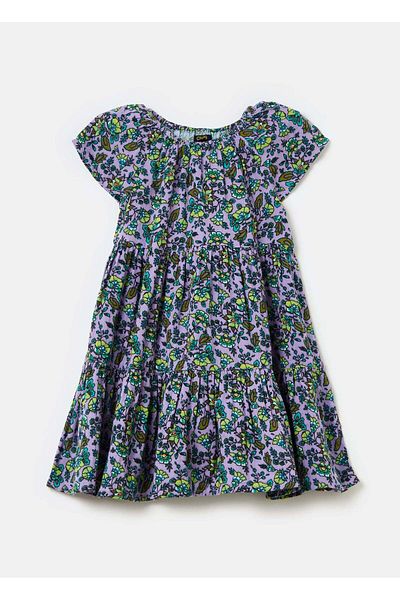 Ovs Cotton Dress With Floral Pattern