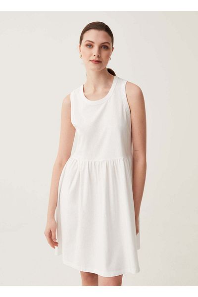 Ovs Short Sleeveless Dress In Cotton