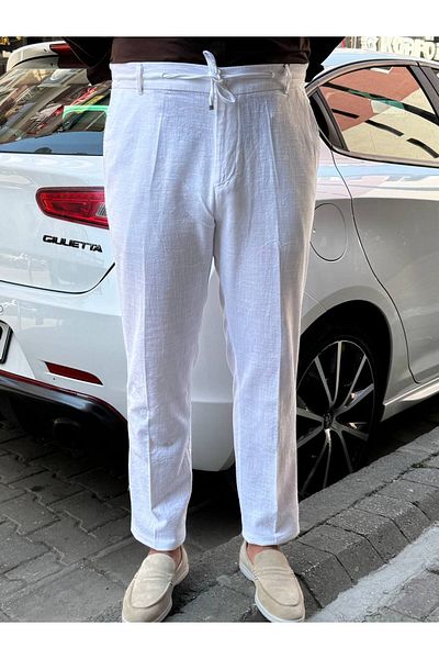 BYATA MENS STYLE Men's Linen Trousers