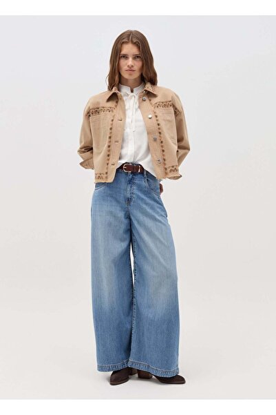 Ovs Shacket With Floral Embroidery