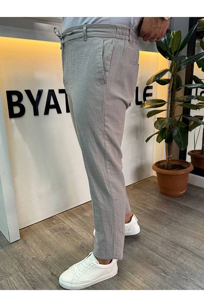 BYATA MENS STYLE Men's Linen Trousers