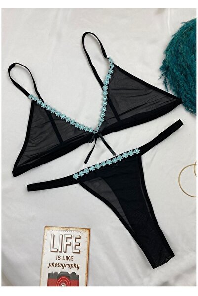 Qvien Secret Kadın Fantezi Tül Iç Çamaşır Takımı