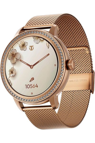Titan VALERIE WOMEN'S SMART WATCH 1.2" AMOLED ROUND SS CASE MESH + SILICONE STRAP WOMEN'S HEALTH SUI